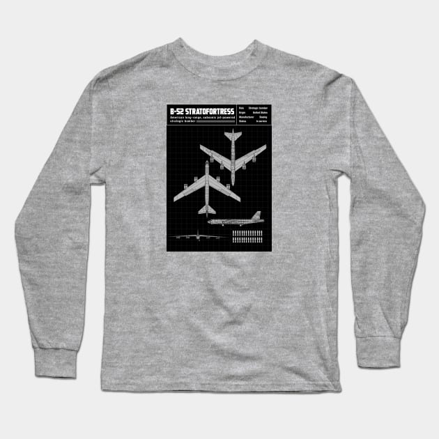 B-52 STRATOFORTRESS Long Sleeve T-Shirt by theanomalius_merch